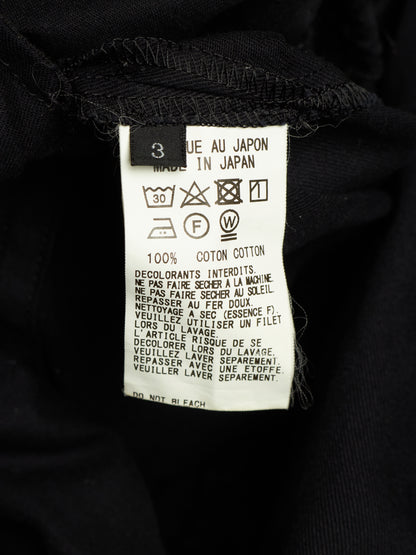 S'YTE by Yohji Yamamoto 2010s Black Cotton Twill Cropped Wrap Pants