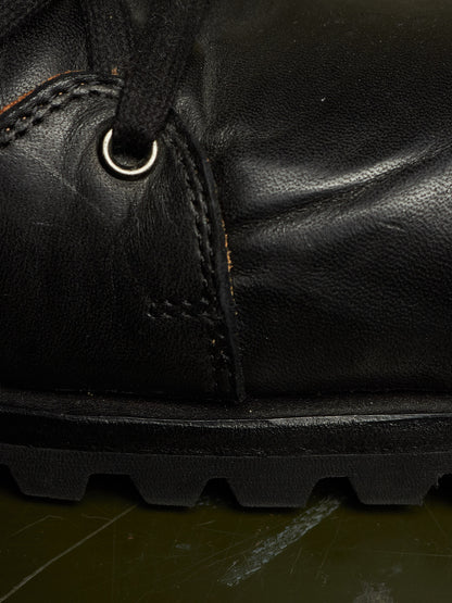 The Old Curiosity Shop Black Calf Leather Hog Toe Derbies