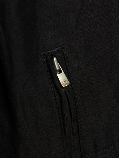 The Viridi-Anne 2010s Black Linen Rayon Excella Zip Cargo Pants