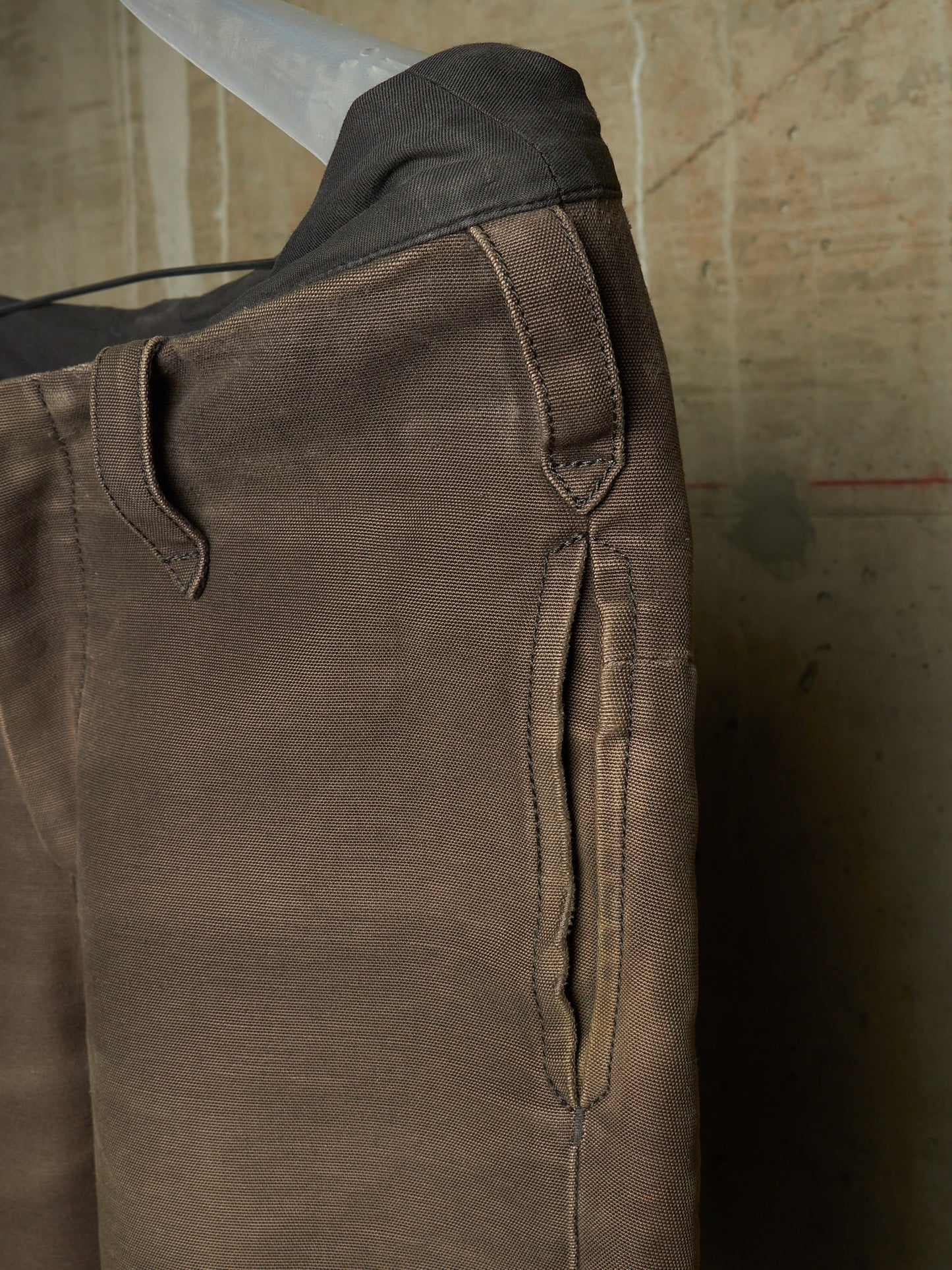 The Viridi-Anne AW06 Khaki Bio Washed Cotton Canvas Pants