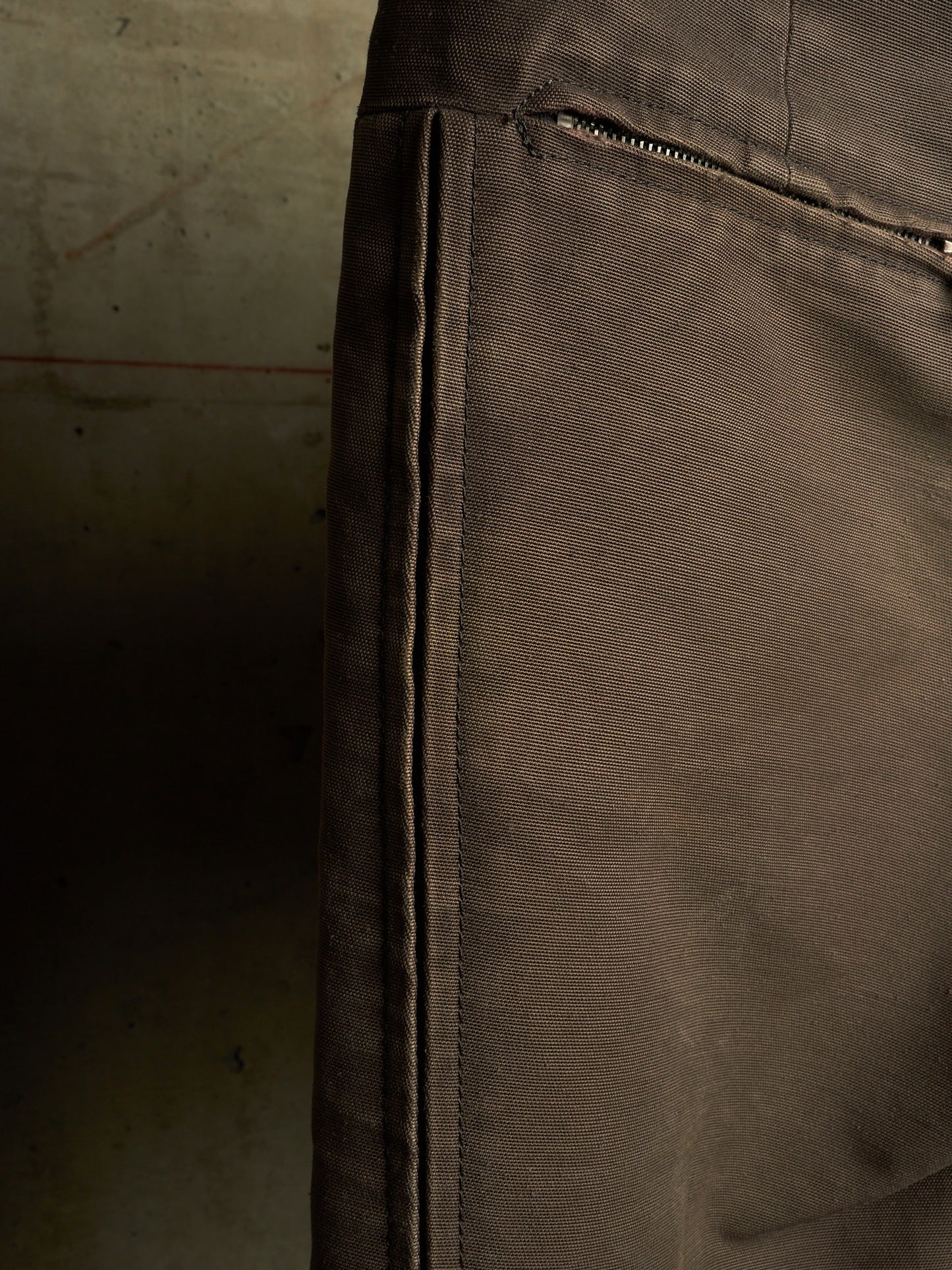 The Viridi-Anne AW06 Khaki Bio Washed Cotton Canvas Pants