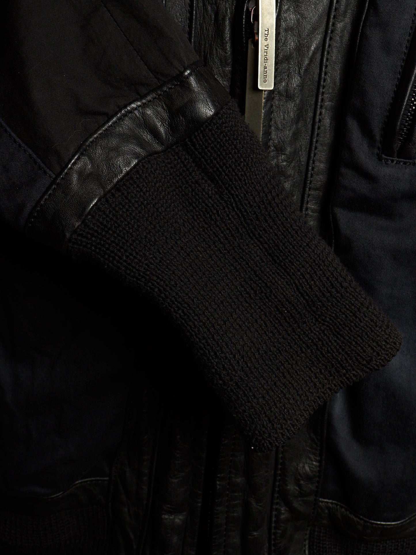The Viridi-Anne AW07 Hybrid Multi-Panel Cattle Leather Bomber Jacket