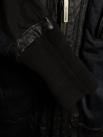 The Viridi-Anne AW07 Hybrid Multi-Panel Cattle Leather Bomber Jacket