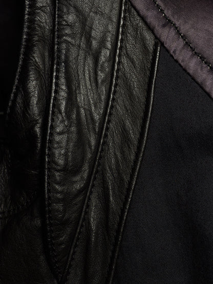 The Viridi-Anne AW07 Hybrid Multi-Panel Cattle Leather Bomber Jacket