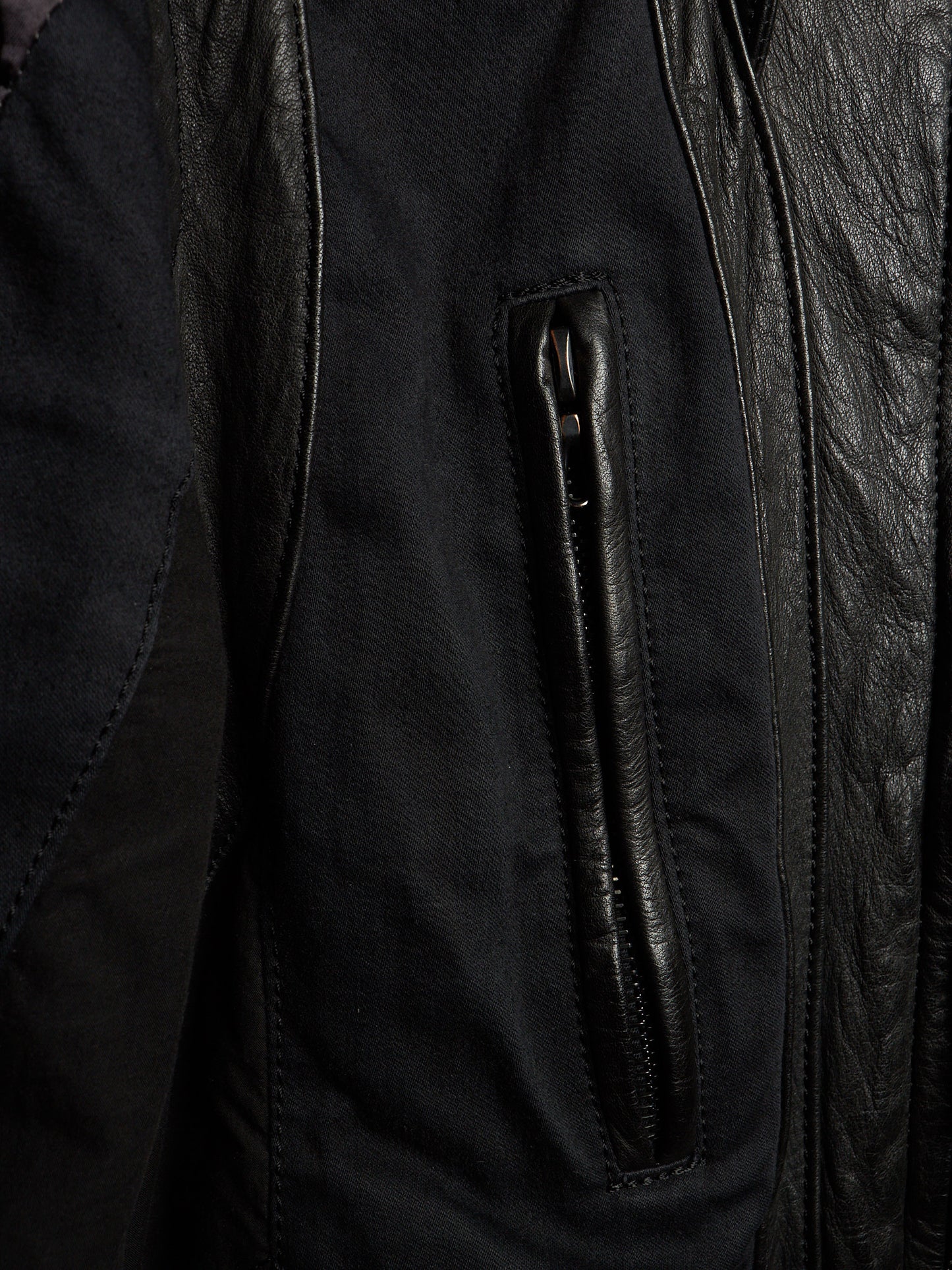The Viridi-Anne AW07 Hybrid Multi-Panel Cattle Leather Bomber Jacket