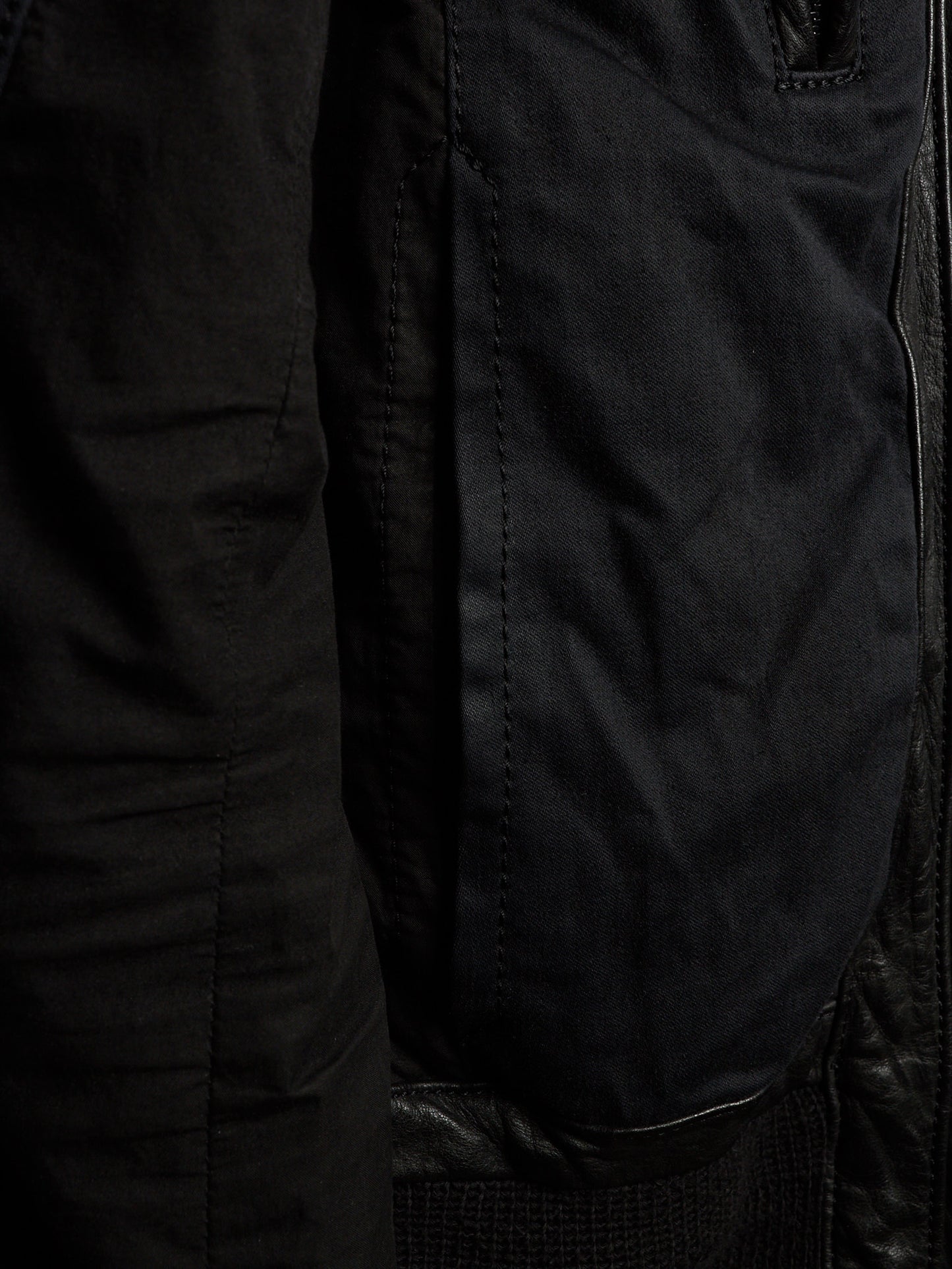 The Viridi-Anne AW07 Hybrid Multi-Panel Cattle Leather Bomber Jacket