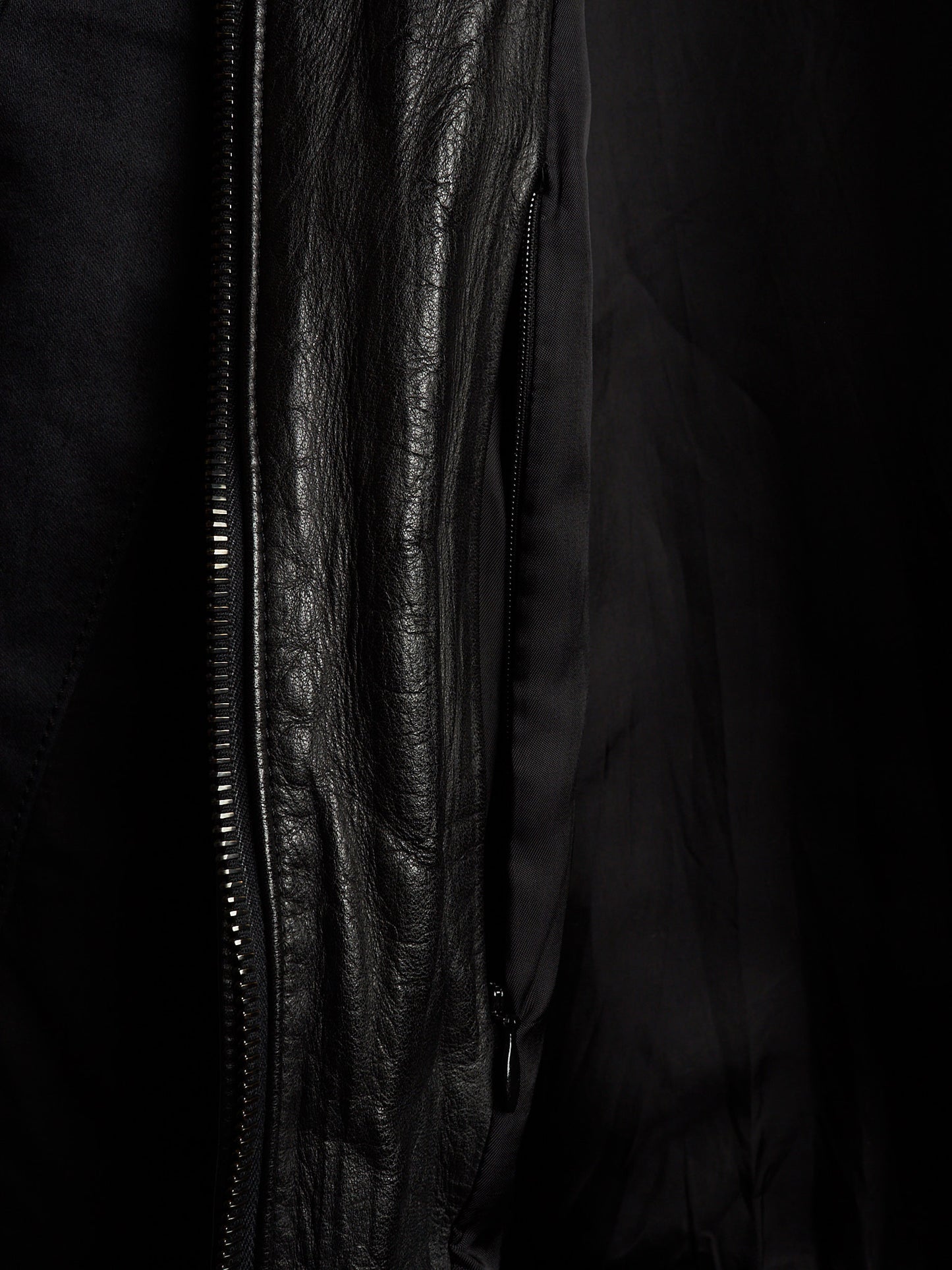 The Viridi-Anne AW07 Hybrid Multi-Panel Cattle Leather Bomber Jacket