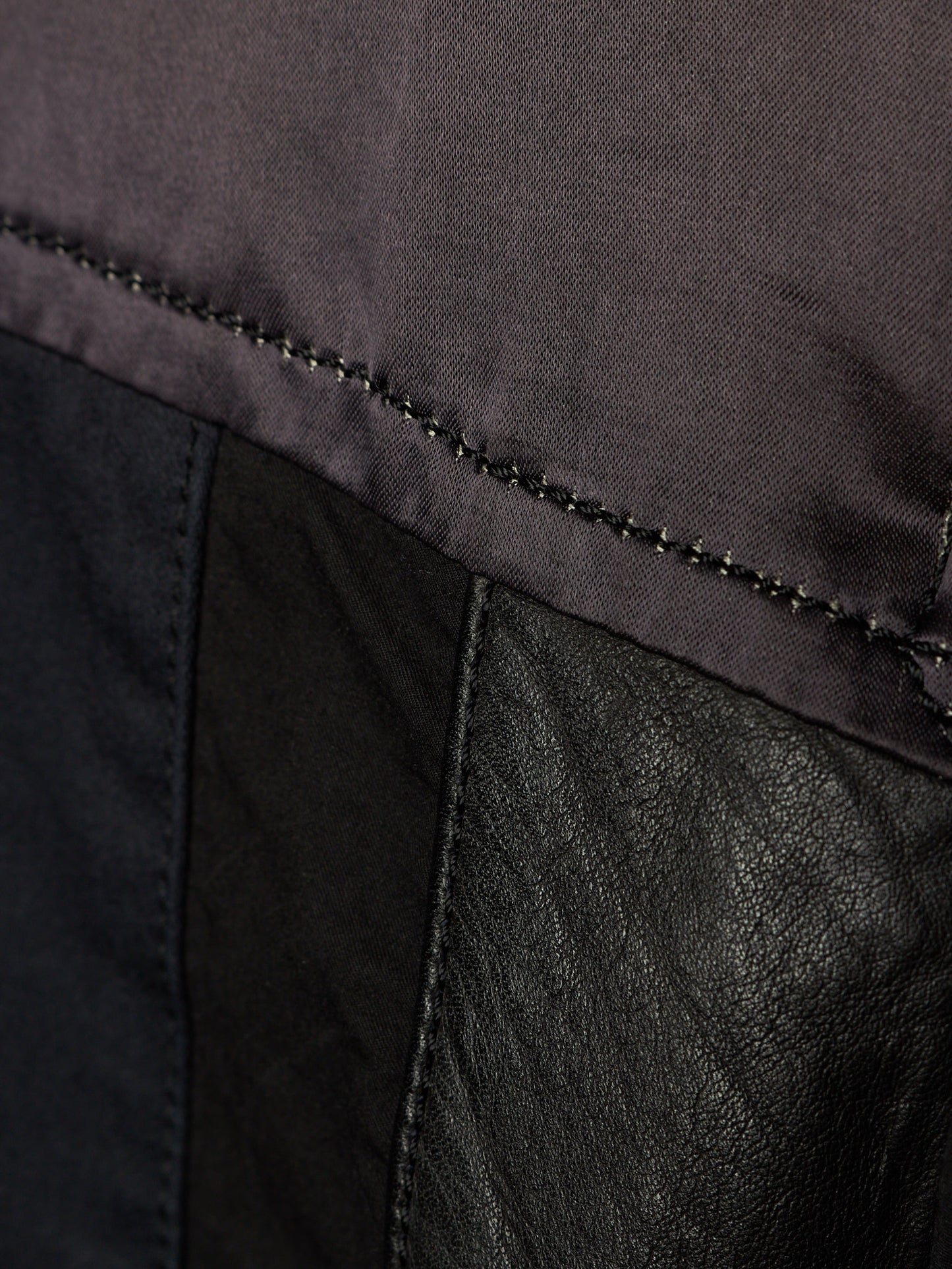 The Viridi-Anne AW07 Hybrid Multi-Panel Cattle Leather Bomber Jacket