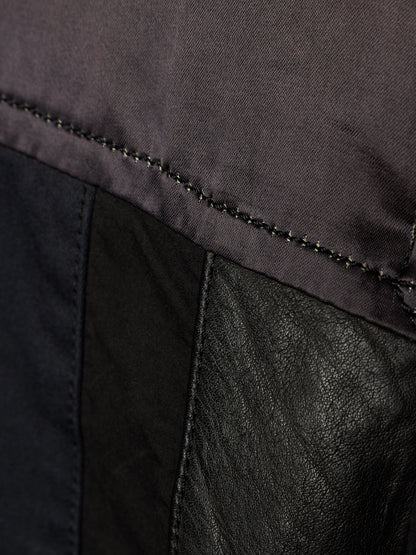 The Viridi-Anne AW07 Hybrid Multi-Panel Cattle Leather Bomber Jacket