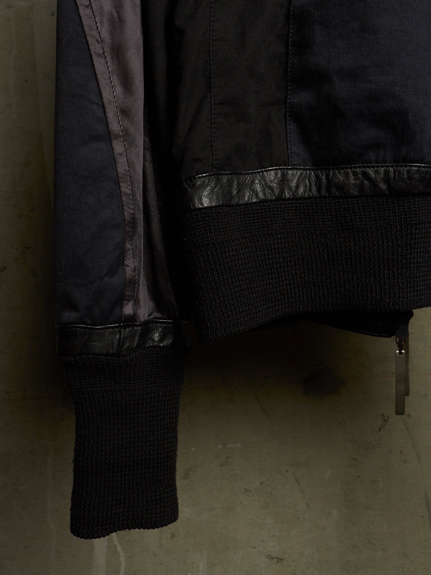 The Viridi-Anne AW07 Hybrid Multi-Panel Cattle Leather Bomber Jacket
