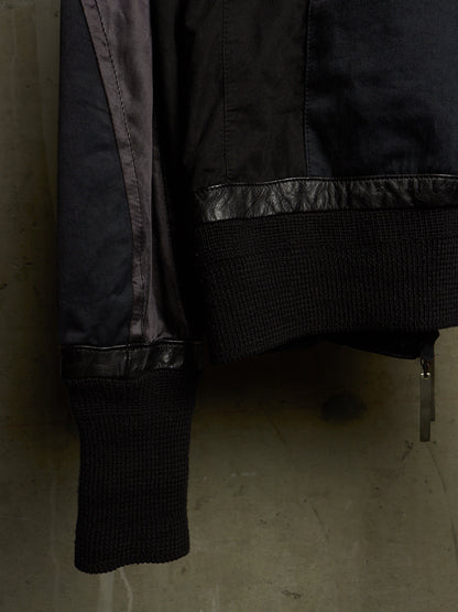 The Viridi-Anne AW07 Hybrid Multi-Panel Cattle Leather Bomber Jacket