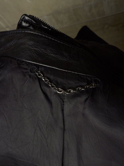 The Viridi-Anne AW07 Hybrid Multi-Panel Cattle Leather Bomber Jacket