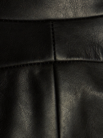 The Viridi-Anne 00s Black Steerhide Leather Asymmetric Zip Rider Jacket
