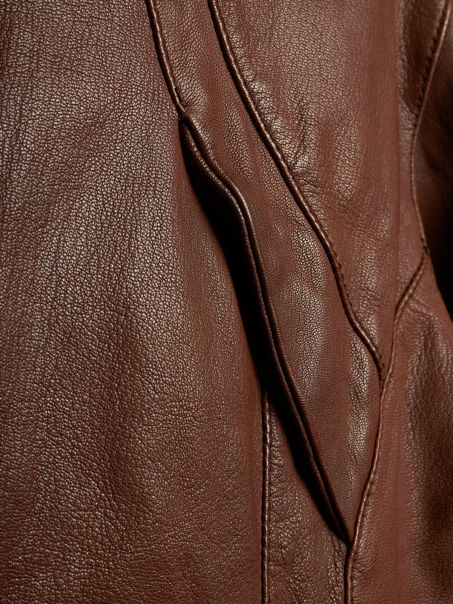The Viridi-Anne 00s Brown Goatskin Leather Multi Zip Rider Jacket