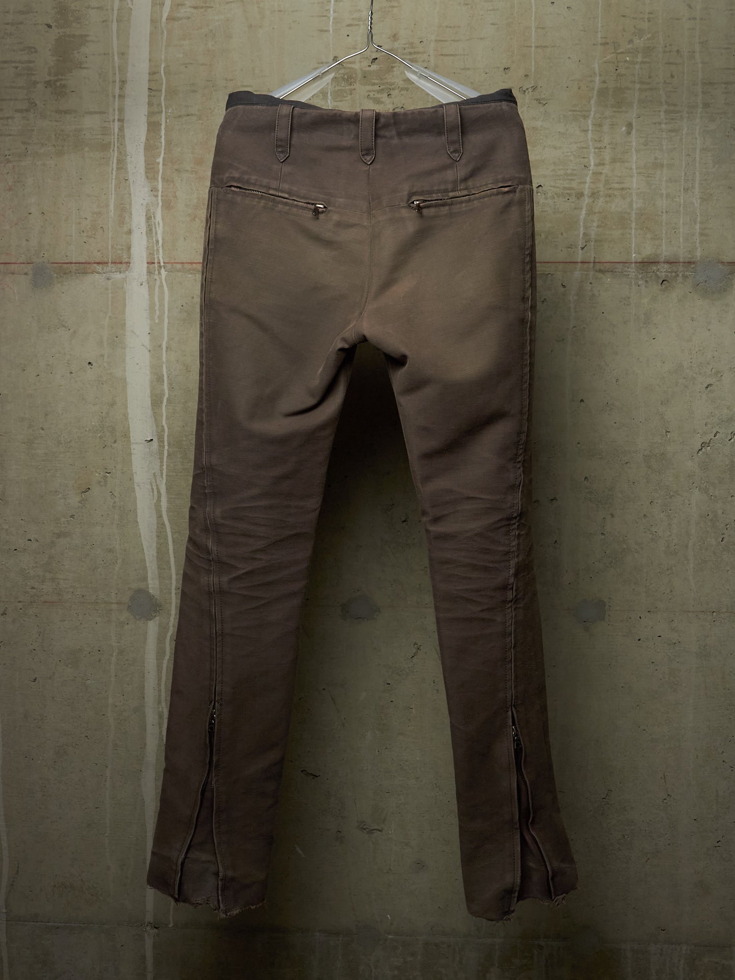The Viridi-Anne AW06 Khaki Bio Washed Cotton Canvas Pants