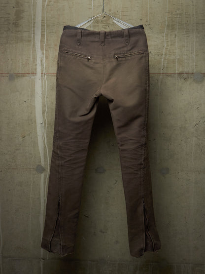 The Viridi-Anne AW06 Khaki Bio Washed Cotton Canvas Pants