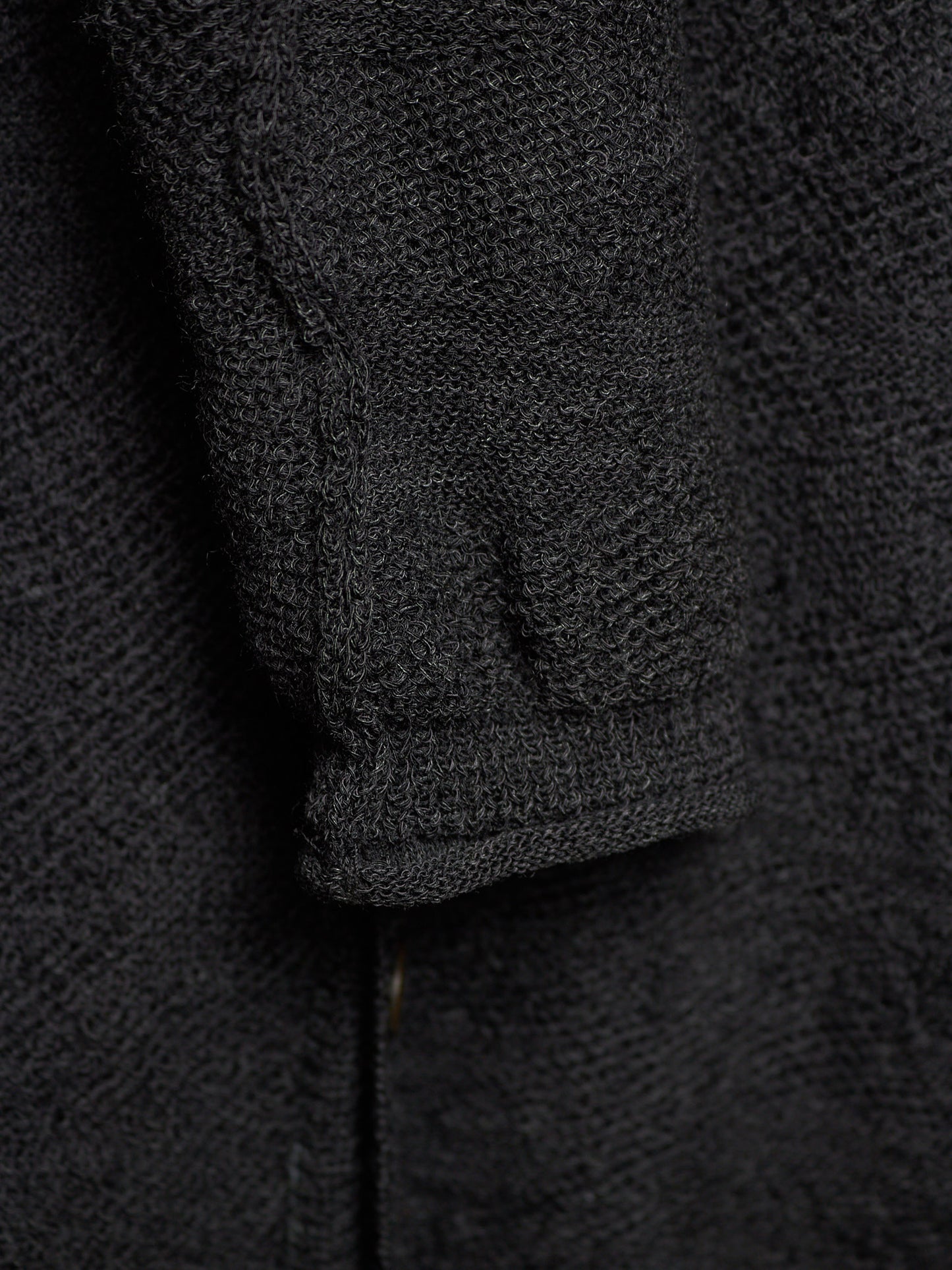 *SAMPLE* The Viridi-Anne AW11 Charcoal Grey Wool Linen Knit Cardigan