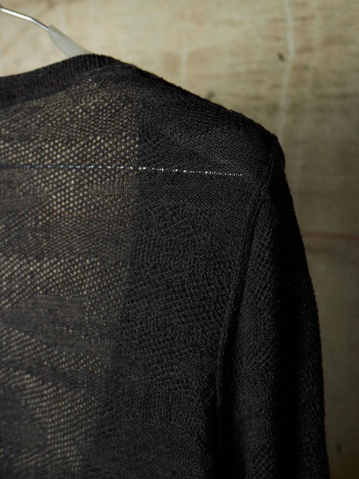 *SAMPLE* The Viridi-Anne AW11 Charcoal Grey Wool Linen Knit Cardigan