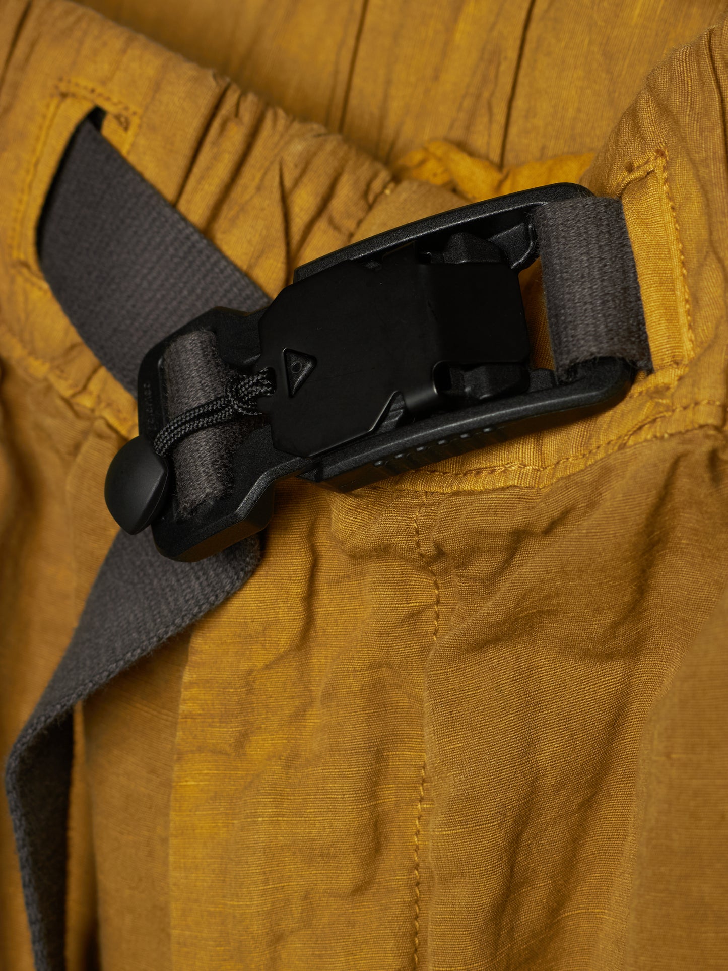 The Viridi-Anne SS22 Mustard Yellow Cargo Utility Jogger Pants