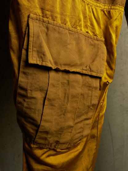 The Viridi-Anne SS22 Mustard Yellow Cargo Utility Jogger Pants