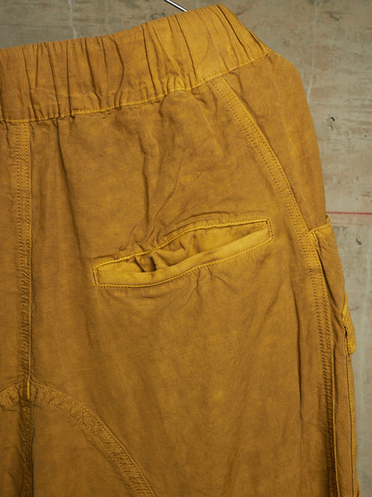 The Viridi-Anne SS22 Mustard Yellow Cargo Utility Jogger Pants