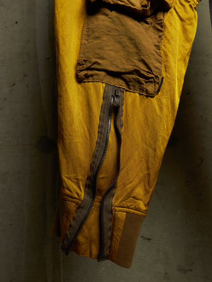 The Viridi-Anne SS22 Mustard Yellow Cargo Utility Jogger Pants