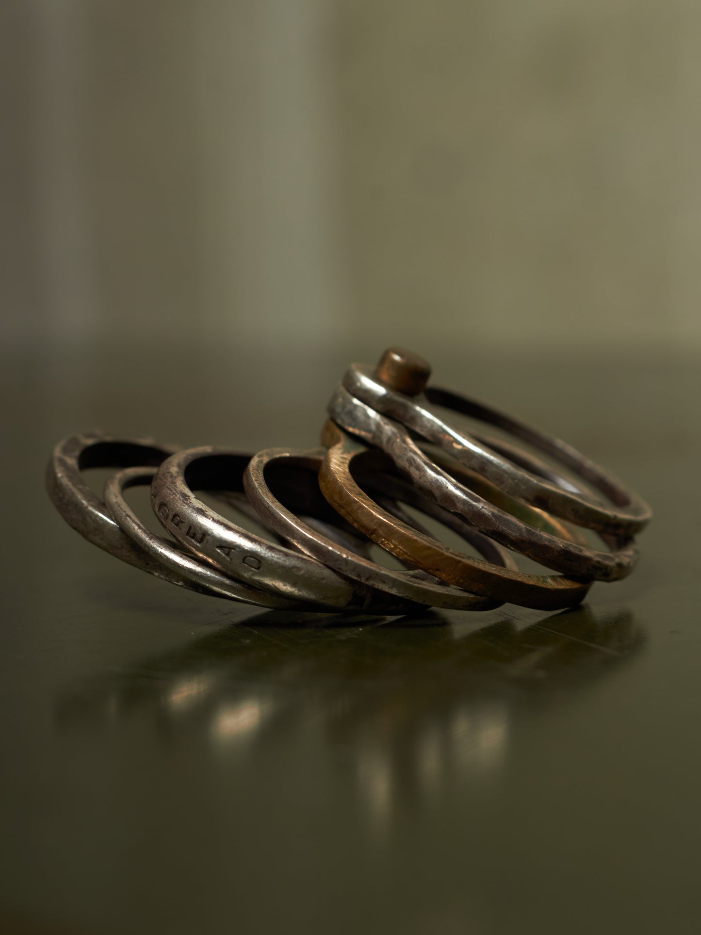 Tobias Wistisen 'TRI96' .925 Silver & Bronze Multiple Ring
