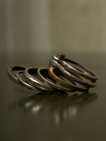 Tobias Wistisen 'TRI96' .925 Silver & Bronze Multiple Ring