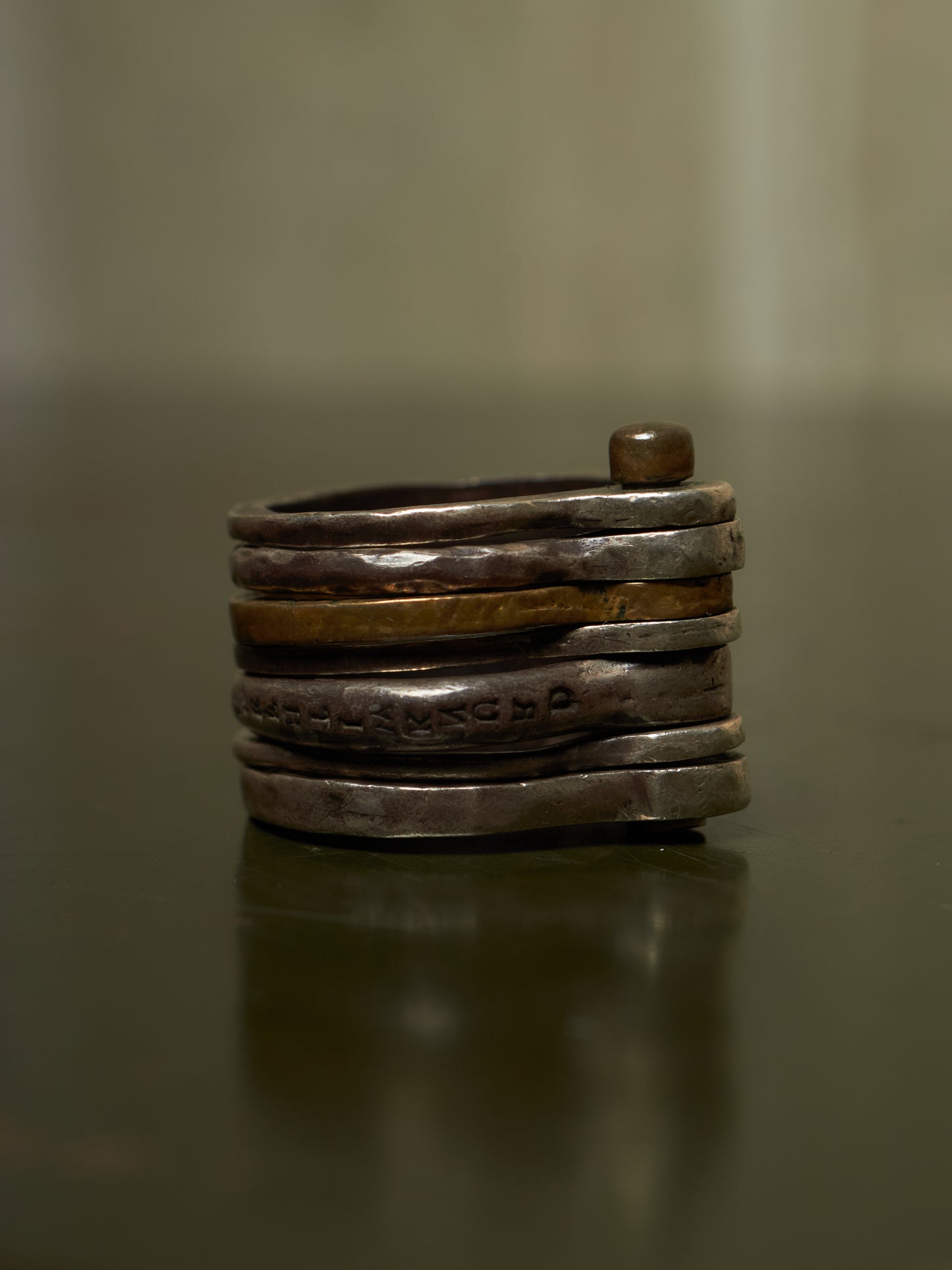Tobias Wistisen 'TRI96' .925 Silver & Bronze Multiple Ring