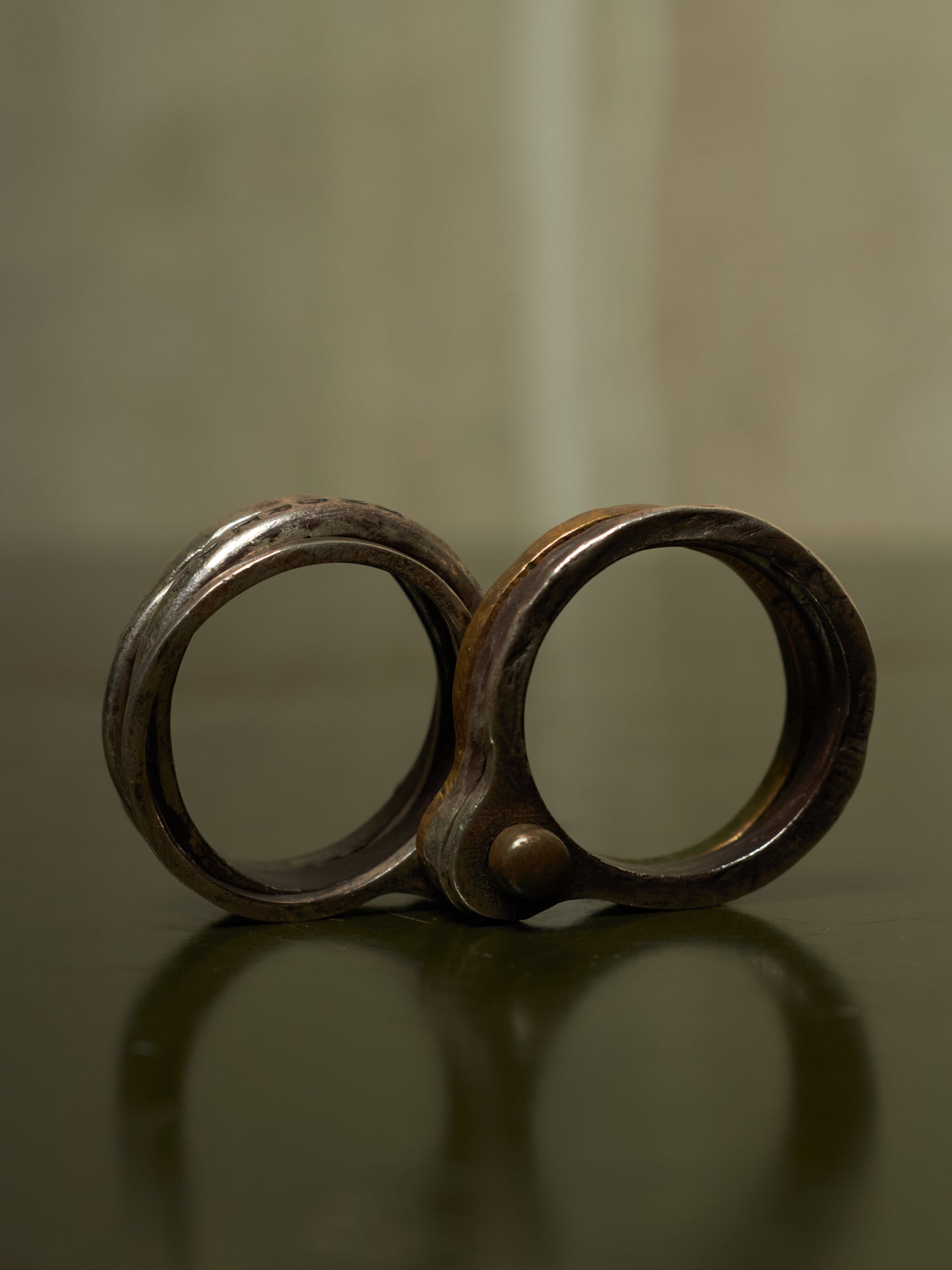 Tobias Wistisen 'TRI96' .925 Silver & Bronze Multiple Ring
