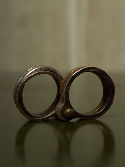 Tobias Wistisen 'TRI96' .925 Silver & Bronze Multiple Ring