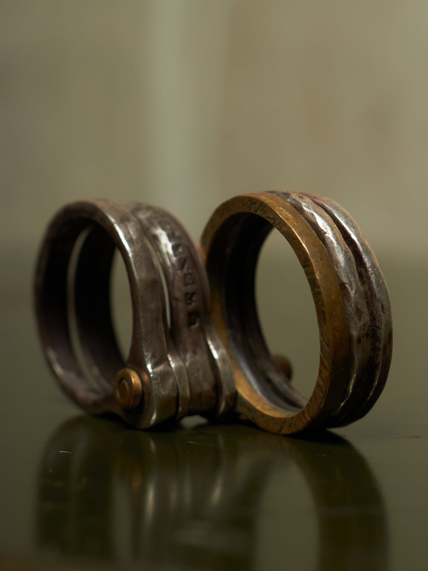 Tobias Wistisen 'TRI96' .925 Silver & Bronze Multiple Ring