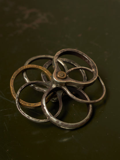 Tobias Wistisen 'TRI96' .925 Silver & Bronze Multiple Ring