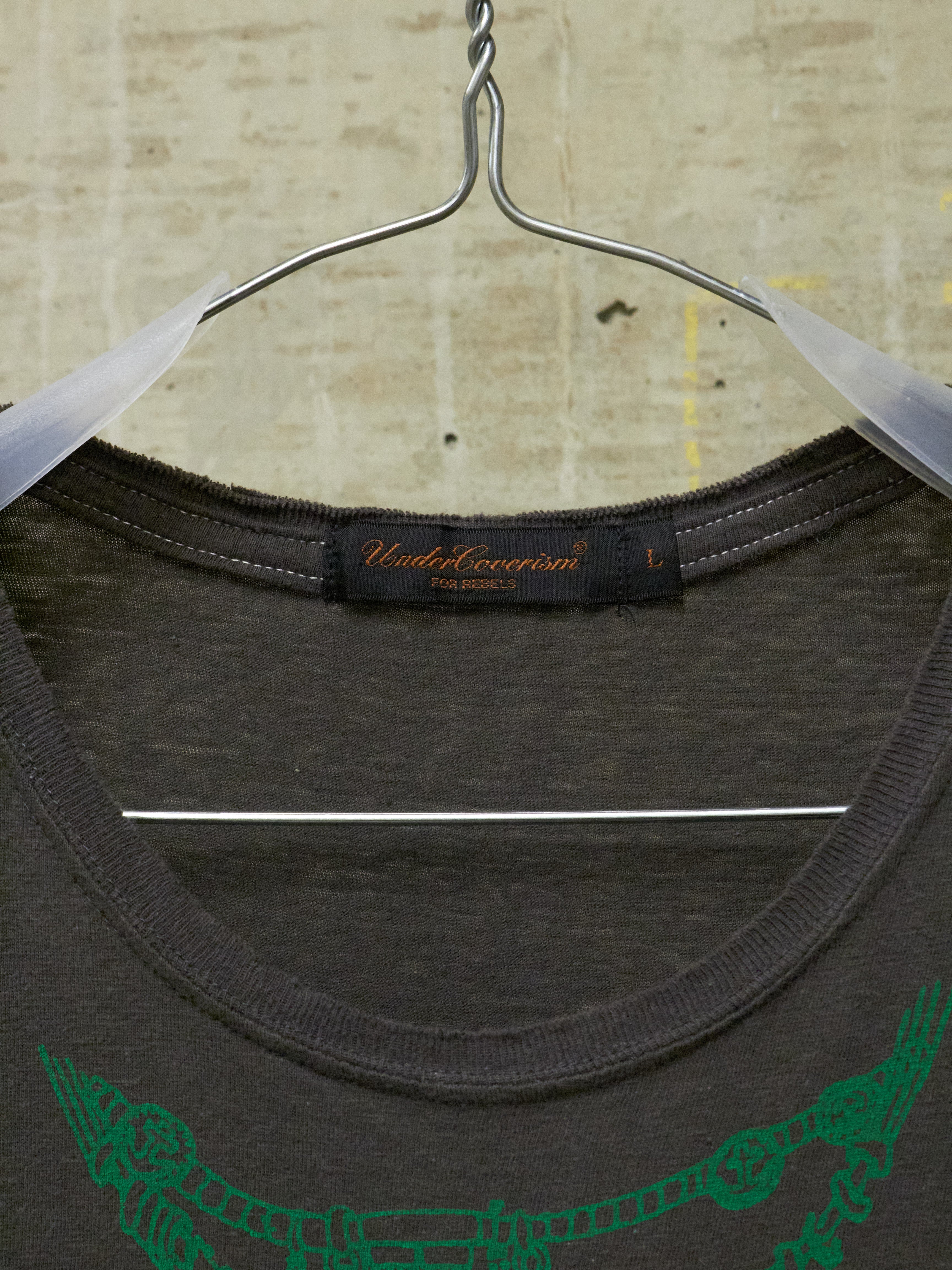 Undercover SS03 Grey Overlock Tribal Print Tank Top | DRIEW