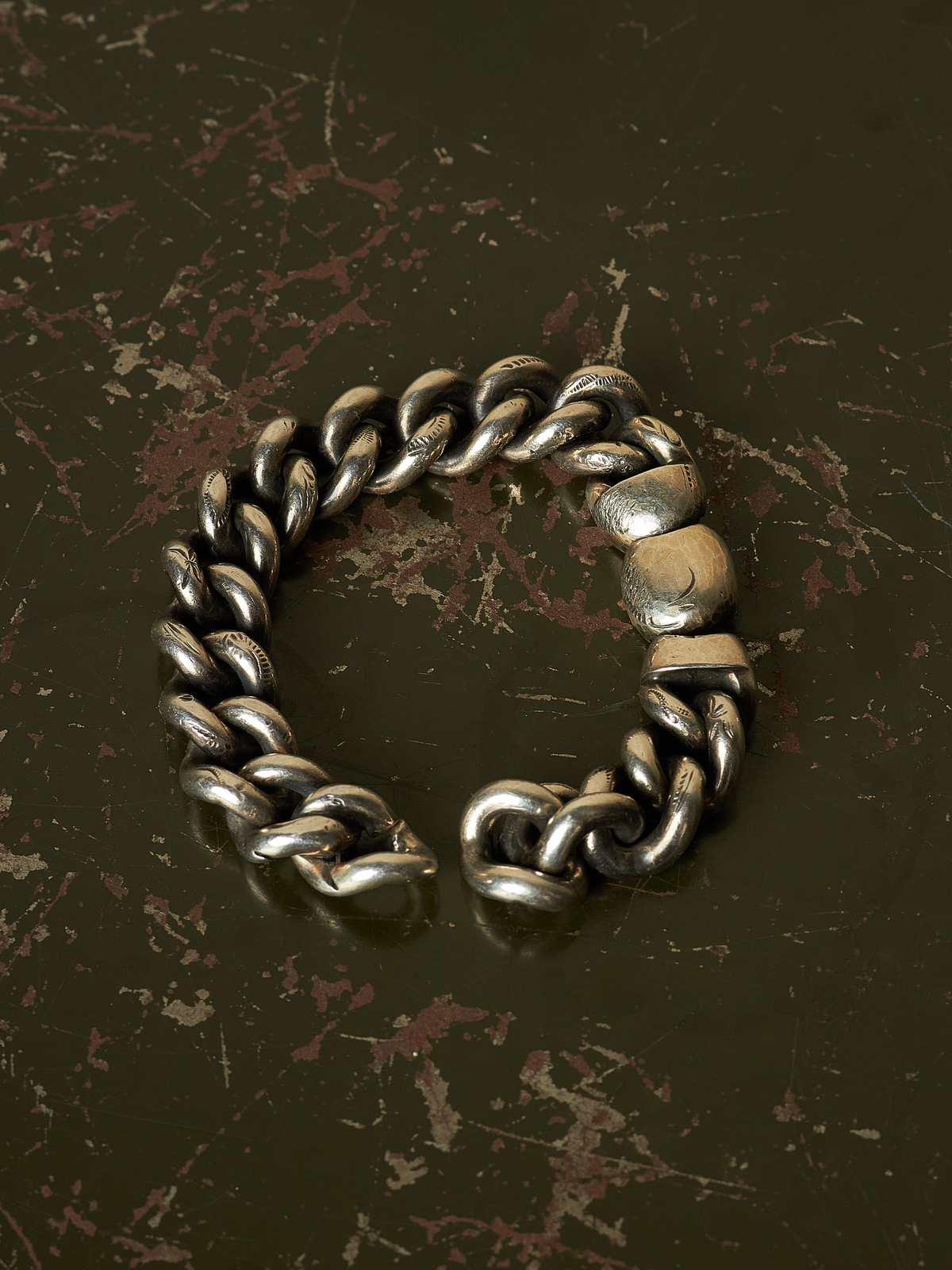 WERKSTATT:MUNCHEN curb chain rosebud WERKSTATT:MUNCHEN bracelet