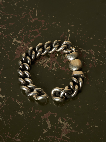 WERKSTATT:MÜNCHEN 2010s .925 Silver Heavy Curb Chain Link Bracelet (Older Model)