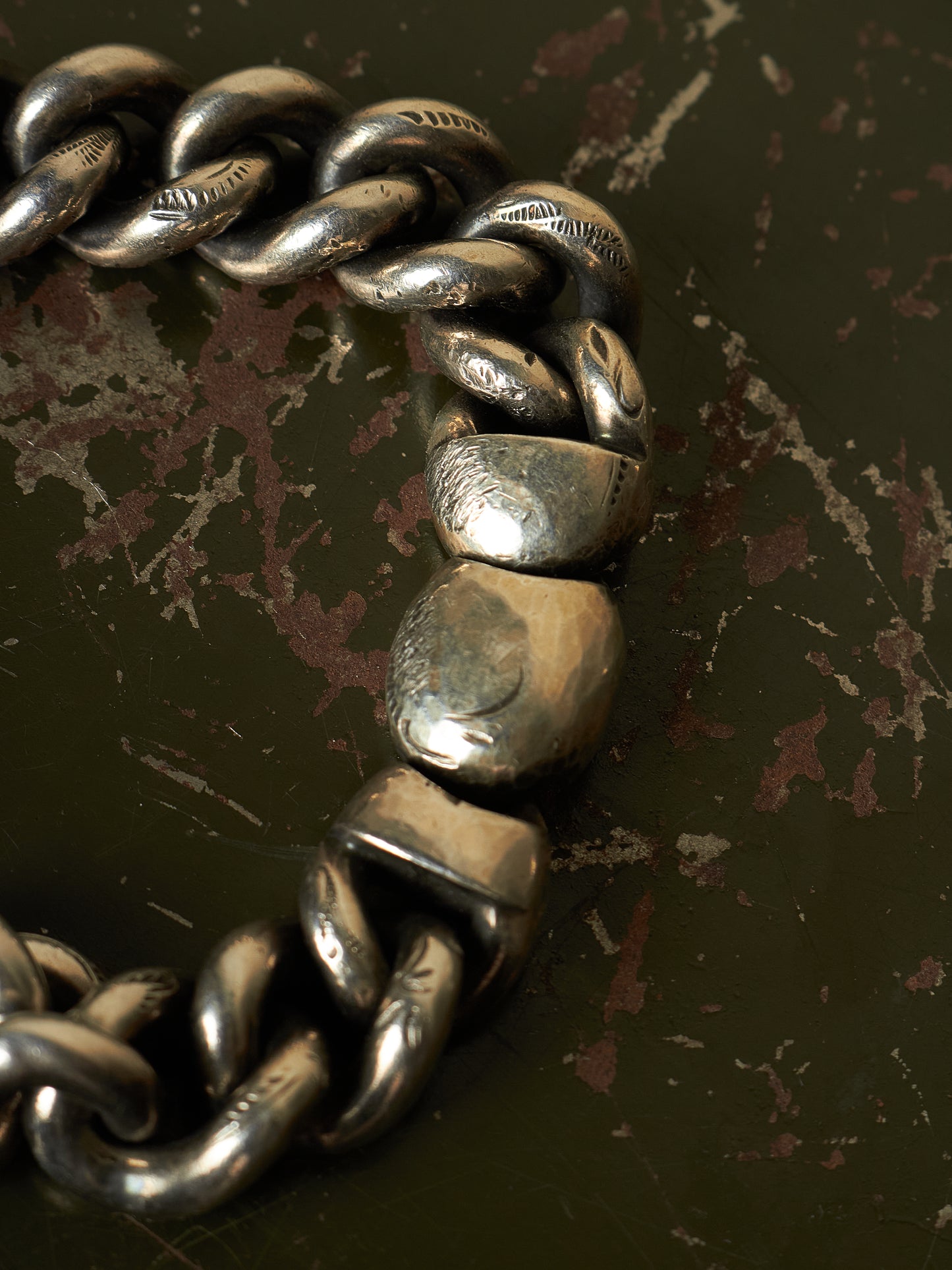 WERKSTATT:MÜNCHEN 2010s .925 Silver Heavy Curb Chain Link Bracelet (Older Model)