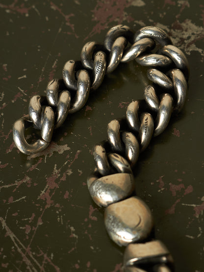 WERKSTATT:MÜNCHEN 2010s .925 Silver Heavy Curb Chain Link Bracelet (Older Model)