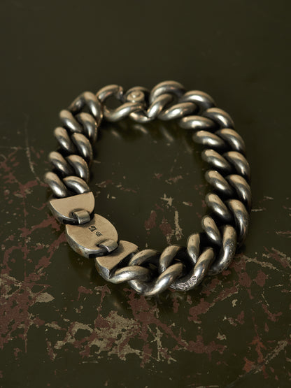 WERKSTATT:MÜNCHEN 2010s .925 Silver Heavy Curb Chain Link Bracelet (Older Model)