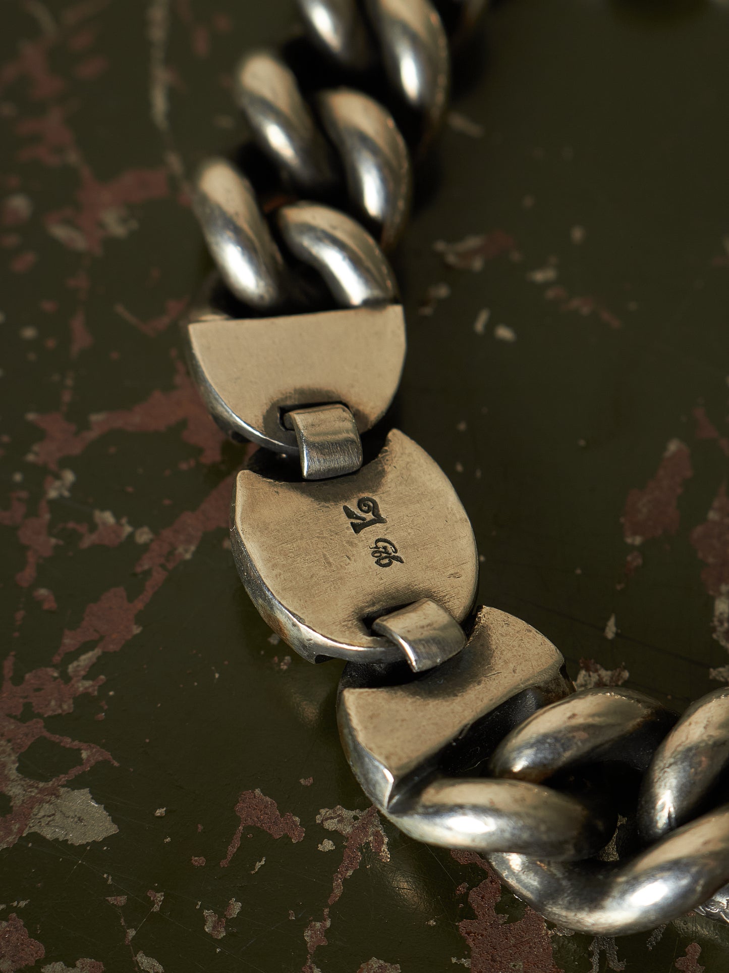 WERKSTATT:MÜNCHEN 2010s .925 Silver Heavy Curb Chain Link Bracelet (Older Model)