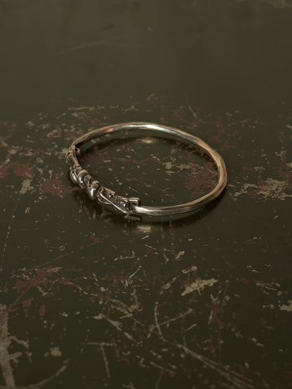 WERKSTATT:MÜNCHEN 2010s .925 Silver Skull & Bones Hook Bracelet (Older Model)