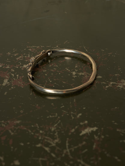 WERKSTATT:MÜNCHEN 2010s .925 Silver Skull & Bones Hook Bracelet (Older Model)
