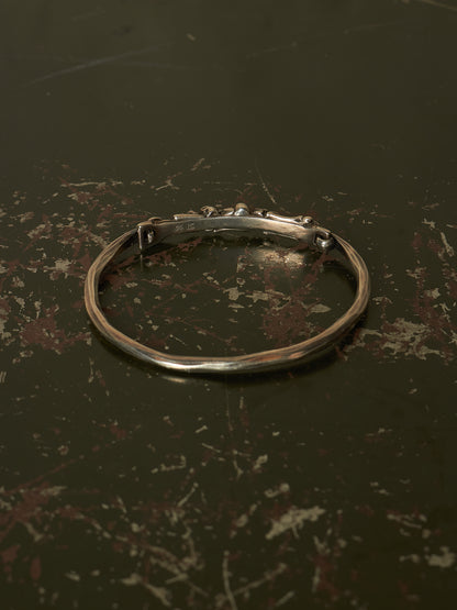 WERKSTATT:MÜNCHEN 2010s .925 Silver Skull & Bones Hook Bracelet (Older Model)