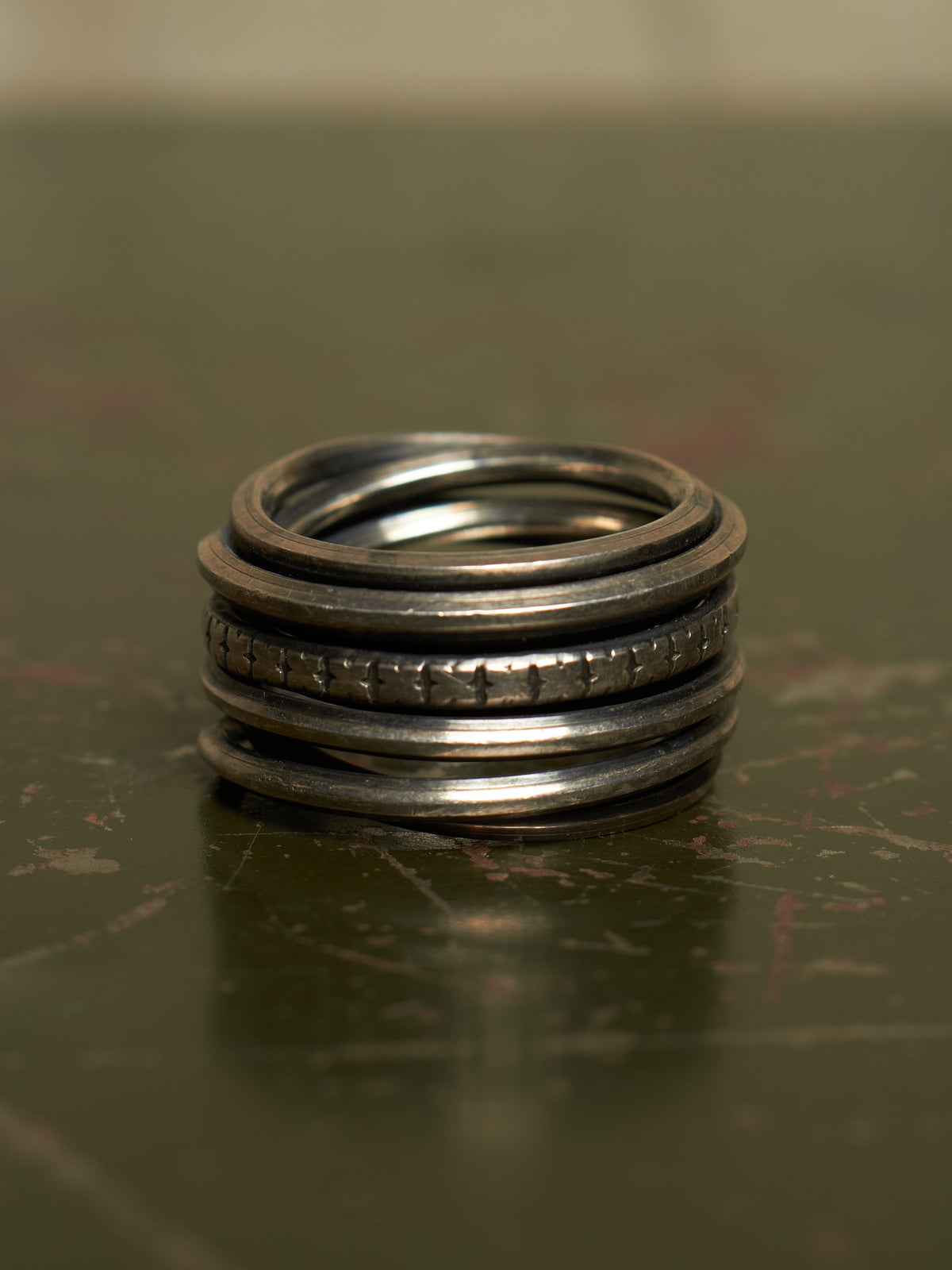 WERKSTATT:MÜNCHEN 'M1972SI' .925 Silver Wound Marks Ring