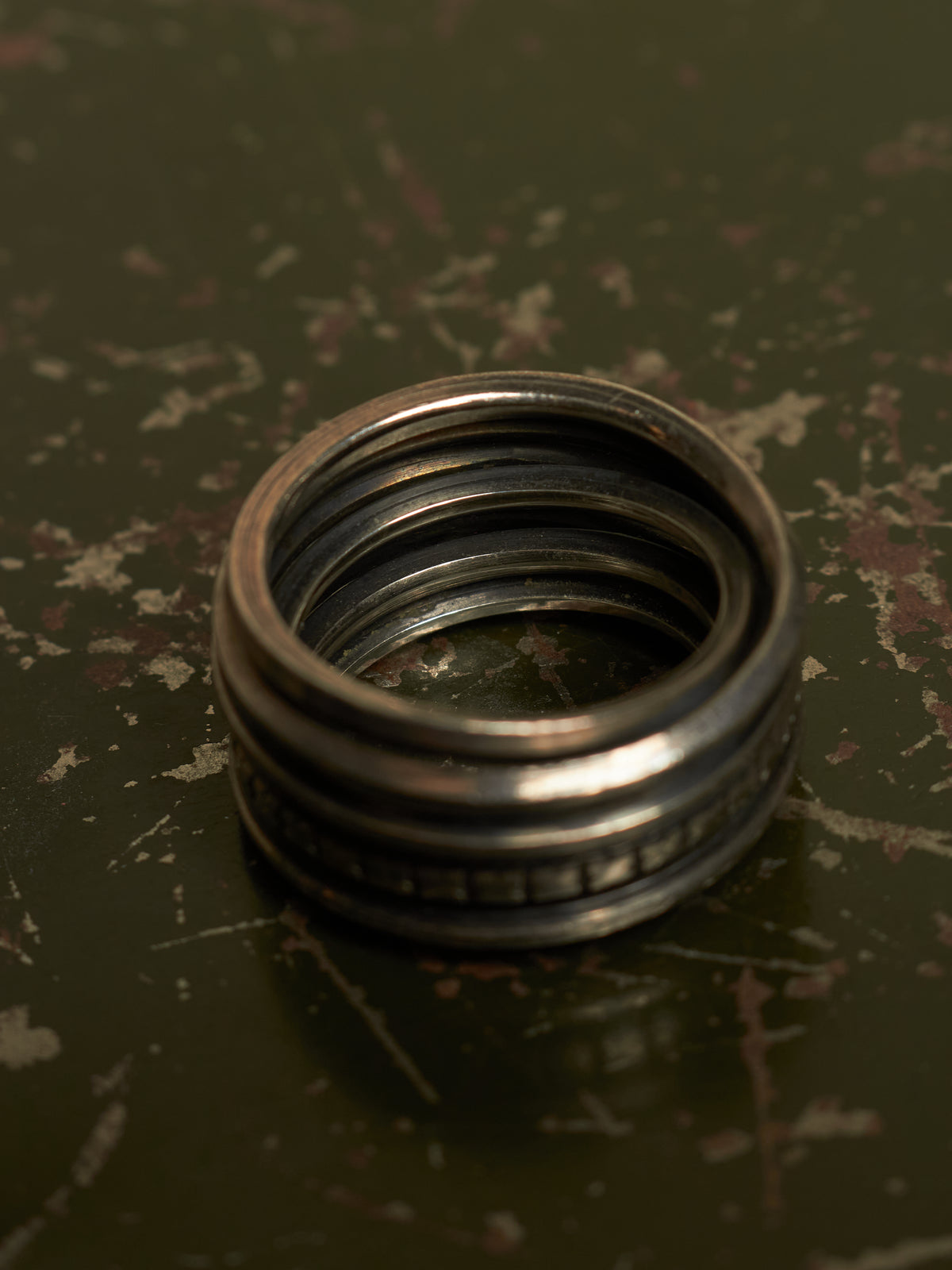 WERKSTATT:MÜNCHEN 'M1972SI' .925 Silver Wound Marks Ring