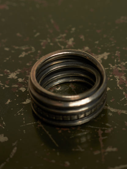 WERKSTATT:MÜNCHEN 'M1972SI' .925 Silver Wound Marks Ring