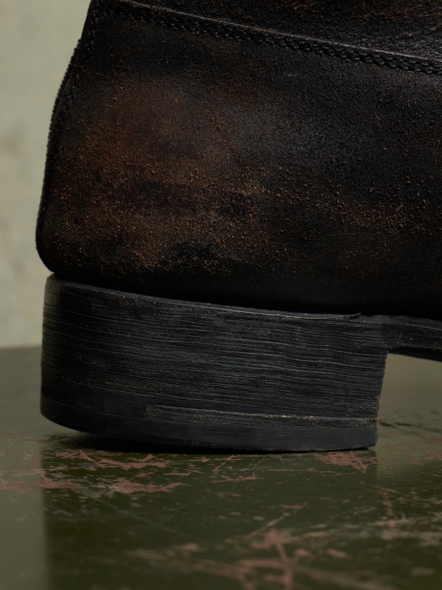 wjk by Jun Hashimoto 00s Dark Brown Reverse Cow Leather Back Zip Boots