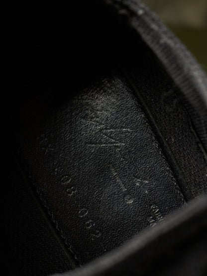 Yohji Yamamoto POUR HOMME AW21 Distressed Frayed Edge Cotton Canvas Sneakers