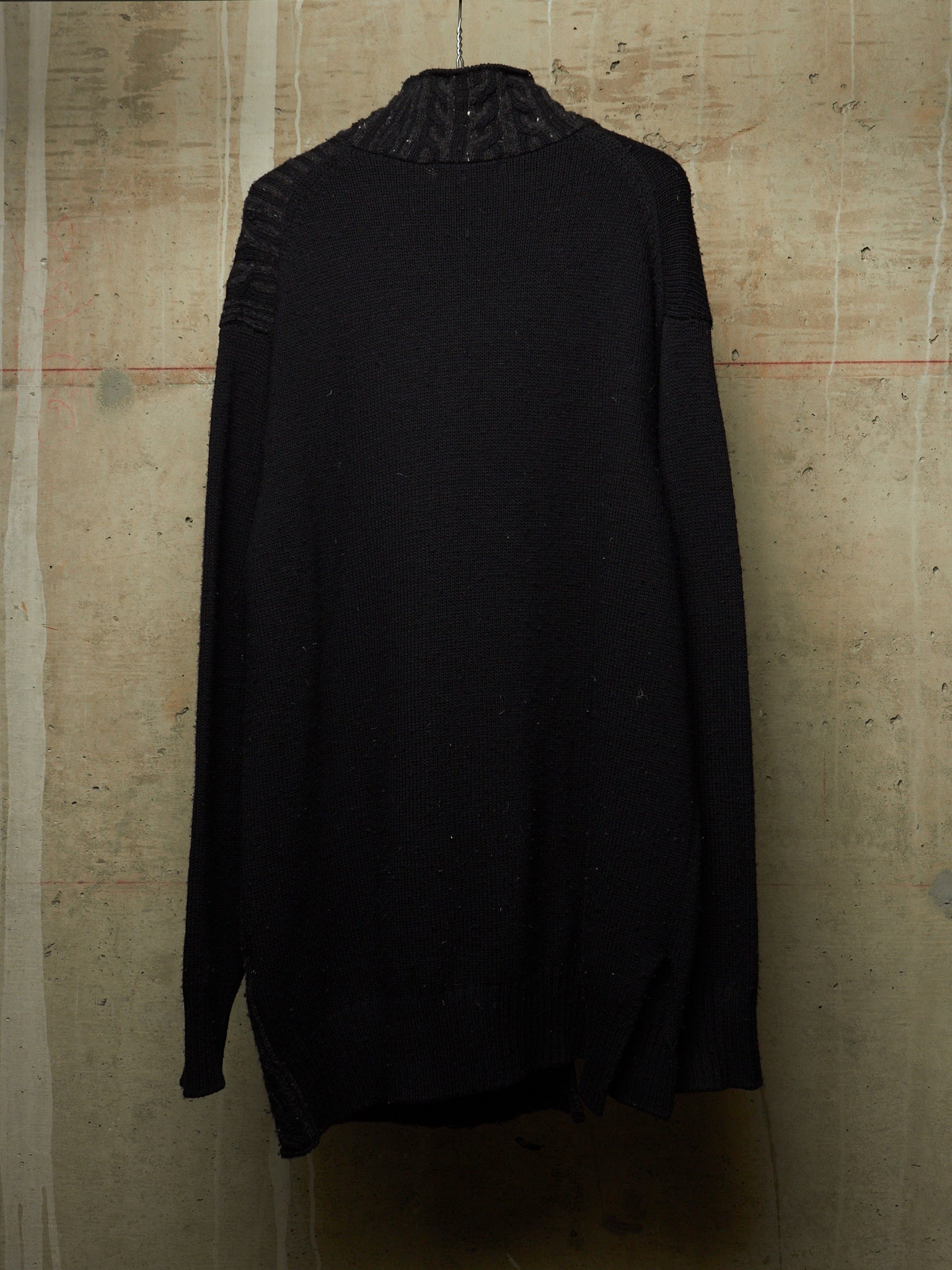Yohji Yamamoto Cable Knit Mock Neck Jumper | DRIEW