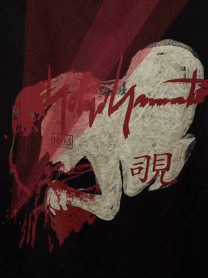 Yohji Yamamoto POUR HOMME AW17 'Samurai Peeking' Red Graphic T-Shirt